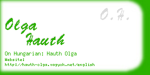 olga hauth business card